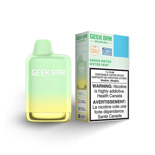 Geek Bar Meloso Max Green Monster Disposable Vape - Online Vape Shop Canada - Quebec and BC Shipping Available