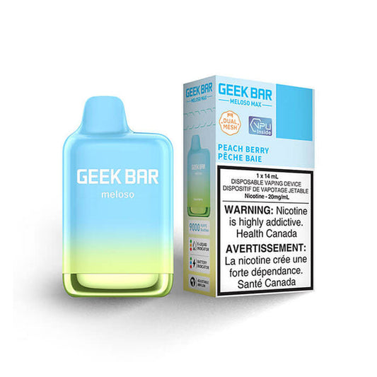 Geek Bar Meloso Max Peach Berry Disposable Vape - Online Vape Shop Canada - Quebec and BC Shipping Available