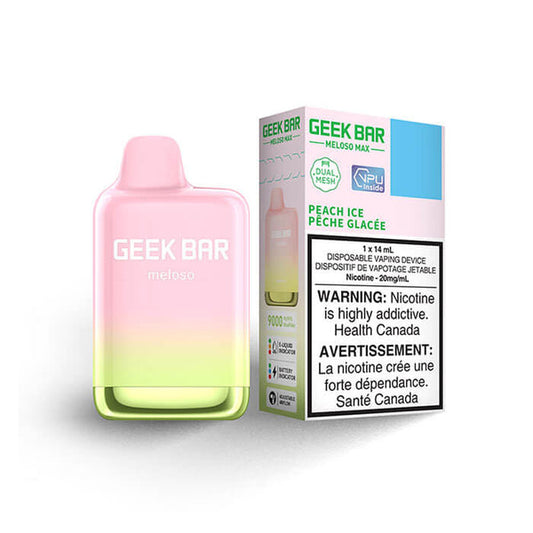 Geek Bar Meloso Max Peach Ice Disposable Vape - Online Vape Shop Canada - Quebec and BC Shipping Available