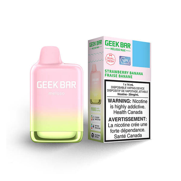 Geek Bar Meloso Max Strawberry Banana Disposable Vape - Online Vape Shop Canada - Quebec and BC Shipping Available