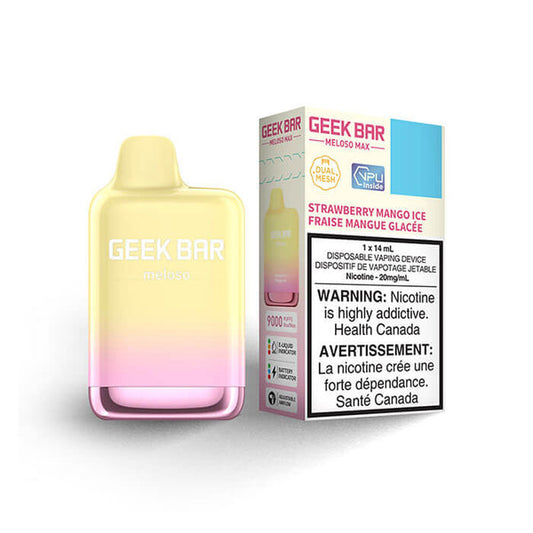 Geek Bar Meloso Max Strawberry Mango Ice Disposable Vape - Online Vape Shop Canada - Quebec and BC Shipping Available