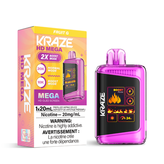 Kraze HD Mega 20K Disposable Vape - Fruit G