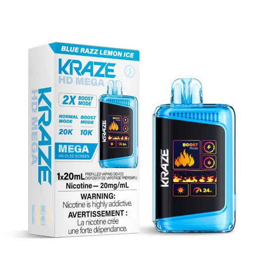 Kraze HD Mega 20K Disposable Vape - Blue Razz Lemon Ice
