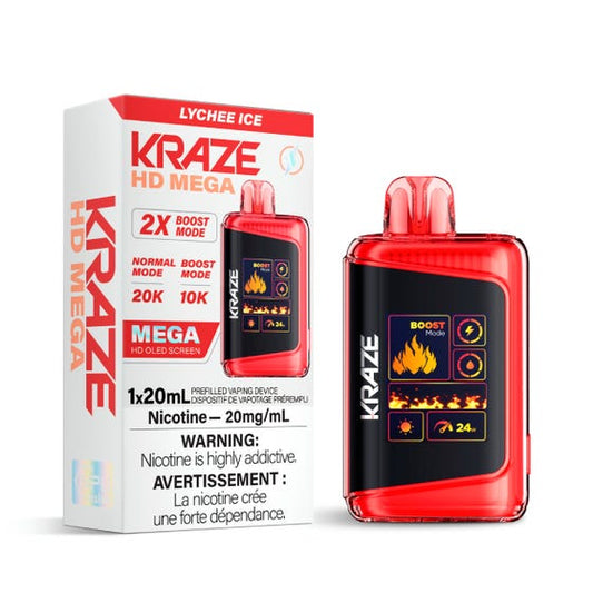 Kraze HD Mega 20K Disposable Vape - Lychee Ice