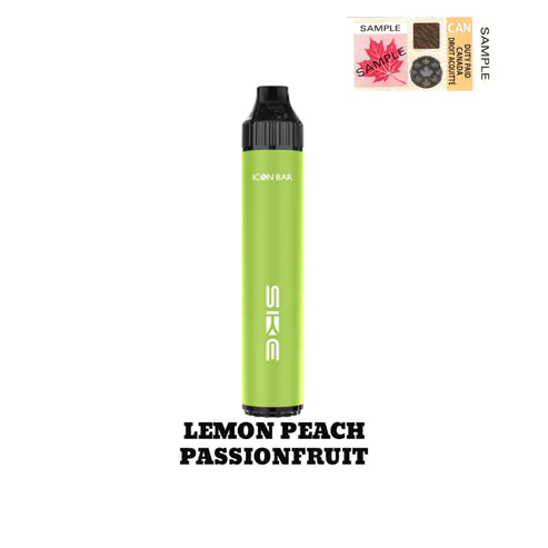 Icon Bar Lemon Peach Passionfruit Disposable Vape - Online Vape Shop Canada - Quebec and BC Shipping Available