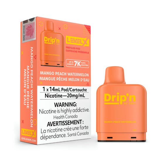Level X Mango Peach Watermelon Drip'n Pod - Online Vape Shop Canada - Quebec and BC Shipping Available