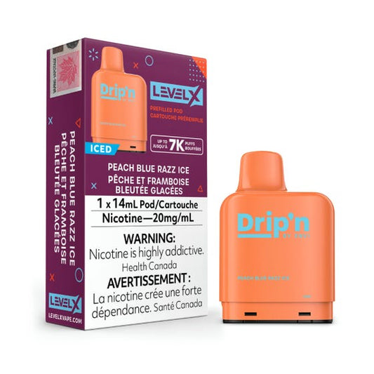 Level X Peach Blue Razz Ice Drip'n Pod - Online Vape Shop Canada - Quebec and BC Shipping Available