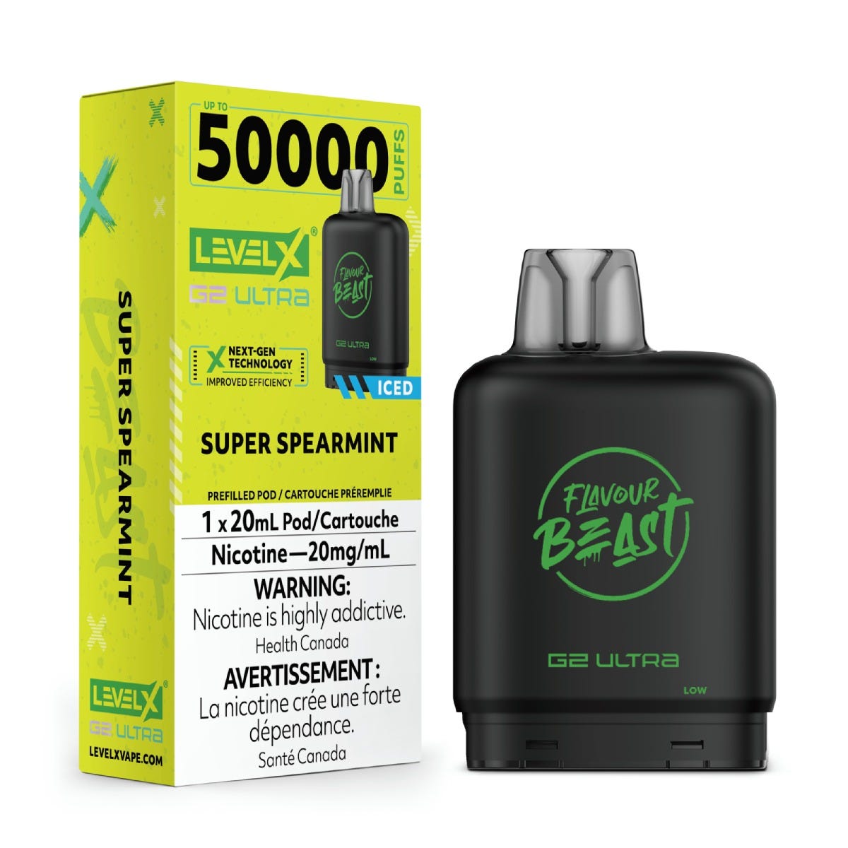 Level X Flavour Beast G2 Ultra Pod 50K - Super Spearmint Iced