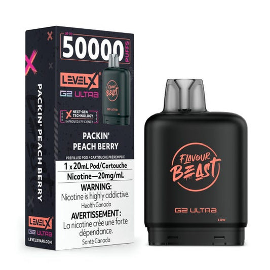 Level X Flavour Beast G2 Ultra Pod 50K - Packin' Peach Berry