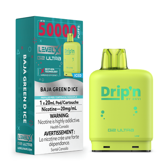 Level X Drip'n G2 Ultra Pod 50K - Baja Green D Ice