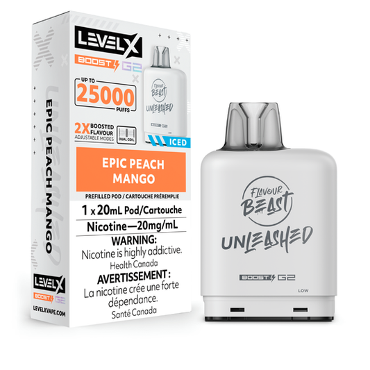 Level X Unleashed Boost 25K Pods - Epic Peach Mango