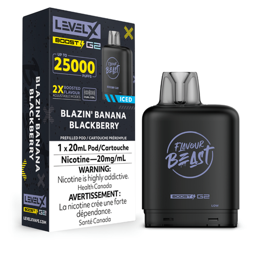 Level X Boost 25K Pods - Blazin' Banana Blackberry