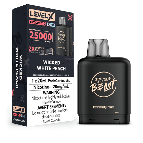 Level X Boost 25K Pods - Wicked White Peach