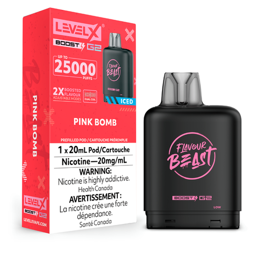 Level X Boost 25K Pods - Pink Bomb Ice