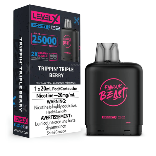 Level X Boost 25K Pods - Trippin' Triple Berry