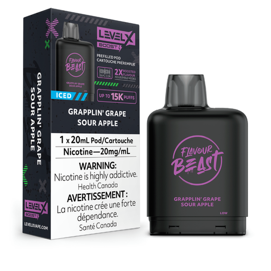 Level X Boost 25K Pods - Grapplin' Grape Sour Apple