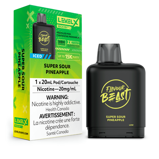 Level X Boost 25K Pods - Super Sour Pineapple Iced