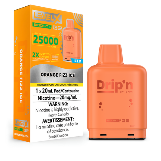 Level X Drip'n Boost 25K Pods - Orange Fizz