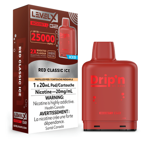 Level X Drip'n Boost 25K Pods - Red Classic