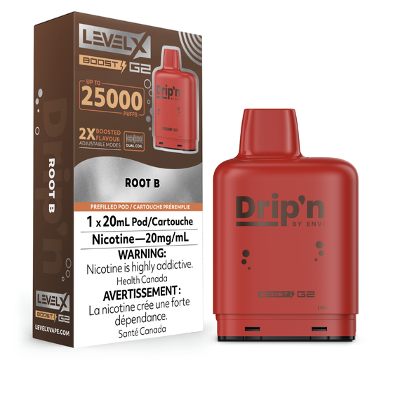 Level X Drip'n Boost 25K Pods - Root B