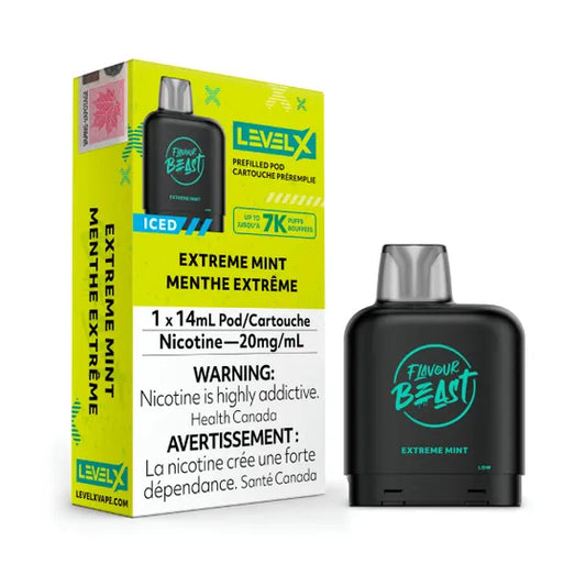 Level X Extreme Mint Iced Flavour Beast Pod - Online Vape Shop Canada - Quebec and BC Shipping Available