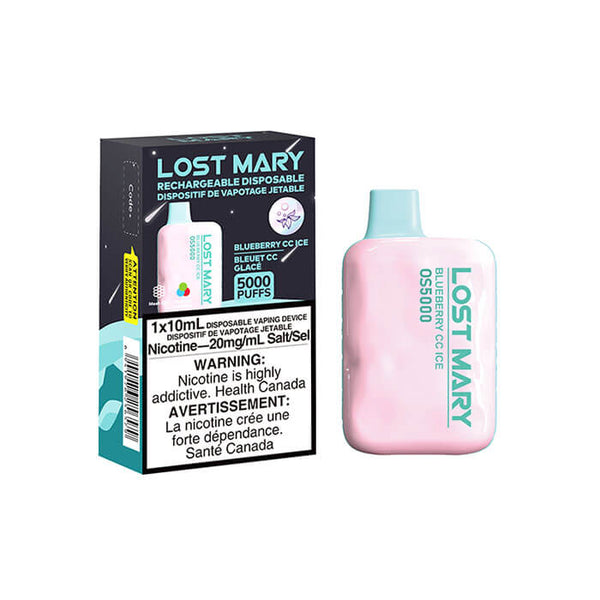 Lost Mary Blueberry CC Ice Disposable Vape - Online Vape Shop Canada - Quebec and BC Shipping Available