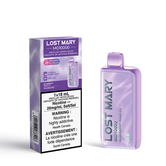 Lost Mary MO10000 Blueberry Razz CC Disposable Vape - Online Vape Shop Canada - Quebec and BC Shipping Available