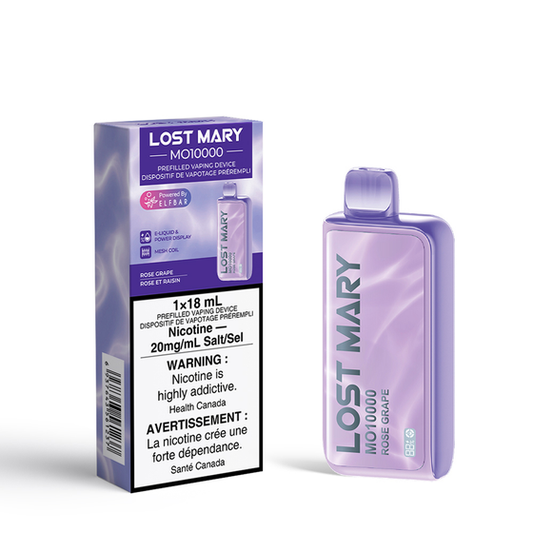 Lost Mary MO10000 Rose Grape Disposable Vape - Online Vape Shop Canada - Quebec and BC Shipping Available