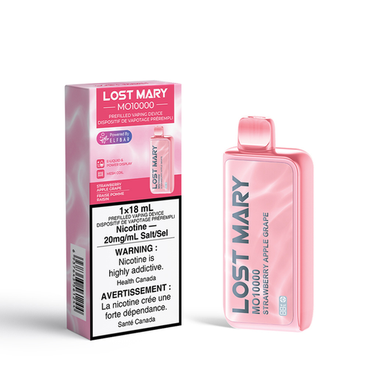 Lost Mary MO10000 Strawberry Apple Grape Disposable Vape - Online Vape Shop Canada - Quebec and BC Shipping Available