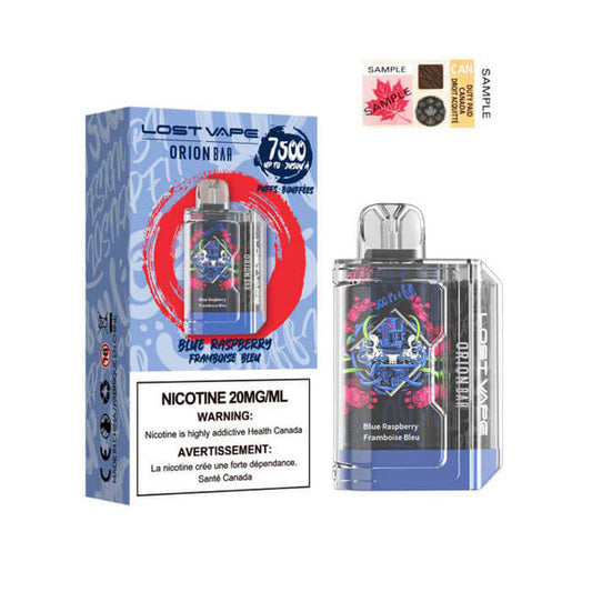 LOST VAPE Orion Bar 7500 Blue Raspberry - Online Vape Shop Canada - Quebec and BC Shipping Available