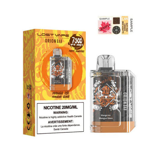 LOST VAPE Orion Bar 7500 Mango Ice - Online Vape Shop Canada - Quebec and BC Shipping Available