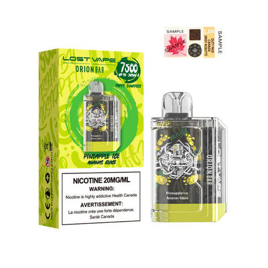 LOST VAPE Orion Bar 7500 Pineapple Ice - Online Vape Shop Canada - Quebec and BC Shipping Available