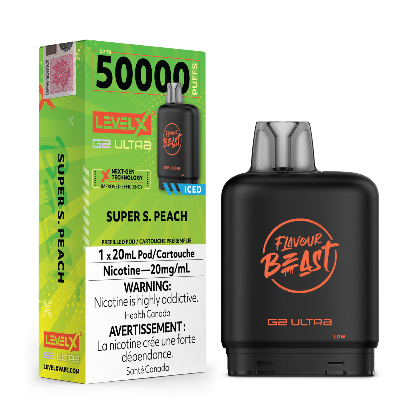Level X Flavour Beast G2 Ultra Pod 50K - Super S. Peach