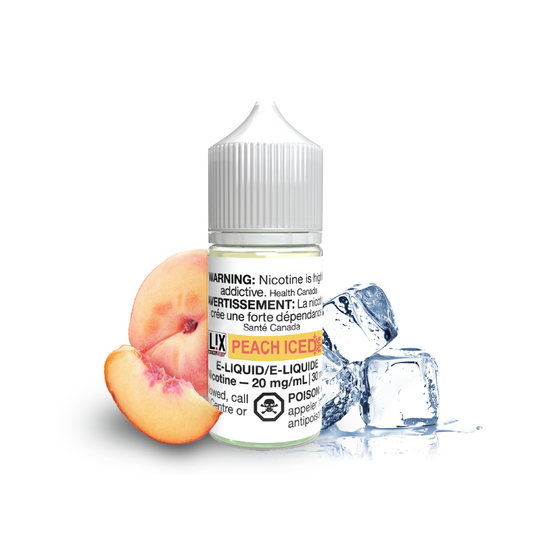 LiX Peach Iced Salt Nic - Online Vape Shop Canada - Quebec and BC Shipping Available