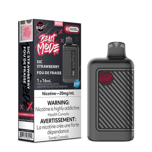 Flavour Beast BEAST MODE 8K Sic Strawberry - Online Vape Shop Canada - Quebec and BC Shipping Available