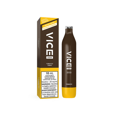 Vice Vape 5500 Tobacco - Online Vape Shop Canada - Quebec and BC Shipping Available