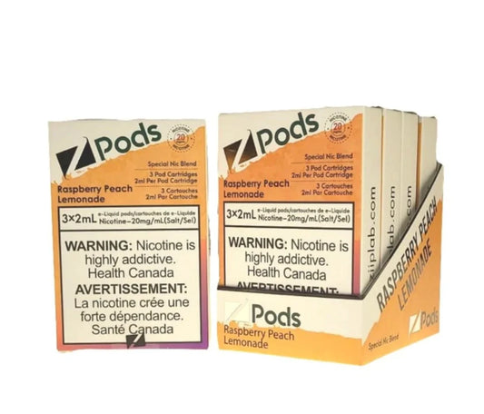 Z Pods Raspberry Peach Lemon Stlth Compatible Pods - Online Vape Shop Canada - Quebec and BC Shipping Available