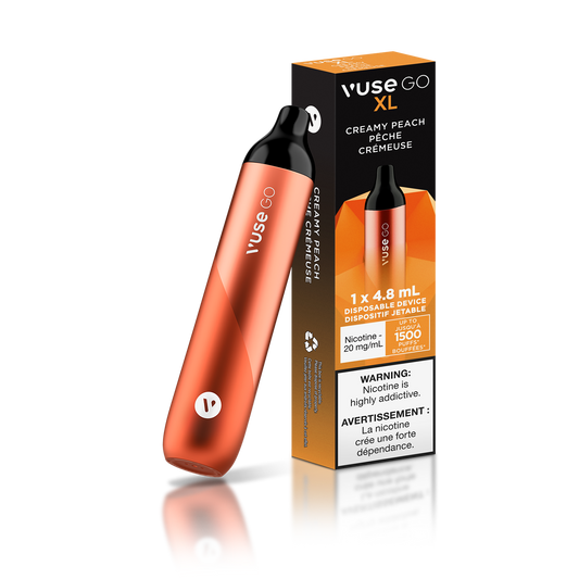Vuse Go XL Creamy Peach Disposable Vape - Online Vape Shop Canada - Quebec and BC Shipping Available