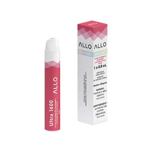 ALLO 1600 Lychee Watermelon Strawberry Disposable Vape - Online Vape Shop Canada - Quebec and BC Shipping Available