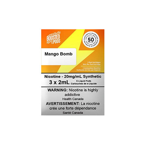 Boosted Mango Bomb Stlth Compatible Pods - Online Vape Shop Canada - Quebec and BC Shipping Available