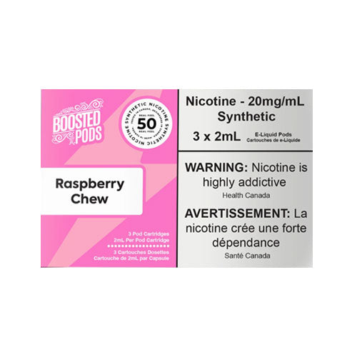 Boosted Raspberry Chew Stlth Compatible Pods – Infinite Vapes Canada