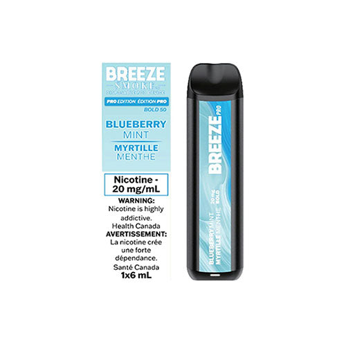 Breeze Pro Blueberry Mint Disposable Vape - Online Vape Shop Canada - Quebec and BC Shipping Available