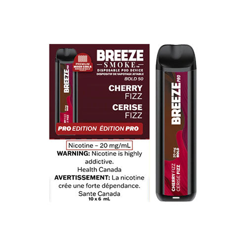 Breeze Pro Cherry Fizz Disposable Vape - Online Vape Shop Canada - Quebec and BC Shipping Available