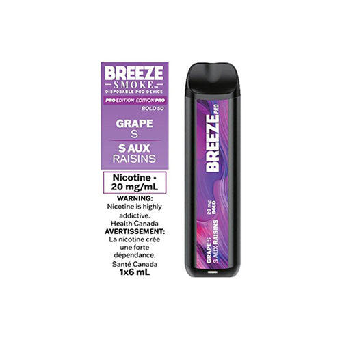 Breeze Pro Grape S Disposable Vape - Online Vape Shop Canada - Quebec and BC Shipping Available