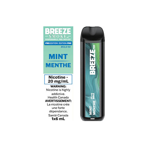 Breeze Pro Mint Disposable Vape - Online Vape Shop Canada - Quebec and BC Shipping Available
