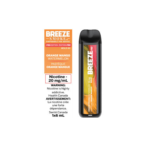 Breeze Pro Orange Mango Watermelon Disposable Vape - Online Vape Shop Canada - Quebec and BC Shipping Available