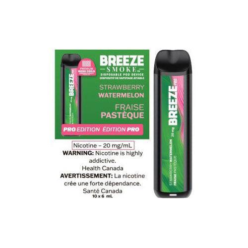Breeze Pro Strawberry Watermelon Disposable Vape - Online Vape Shop Canada - Quebec and BC Shipping Available