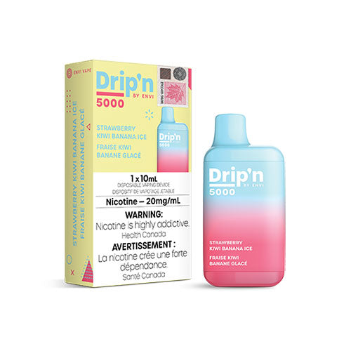 Drip'n by Envi Strawberry Kiwi Banana Ice Disposable Vape - Online Vape Shop Canada - Quebec and BC Shipping Available