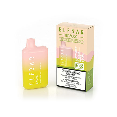 ELF BAR Strawberry Banana (5000 Puff) - Online Vape Shop Canada - Quebec and BC Shipping Available