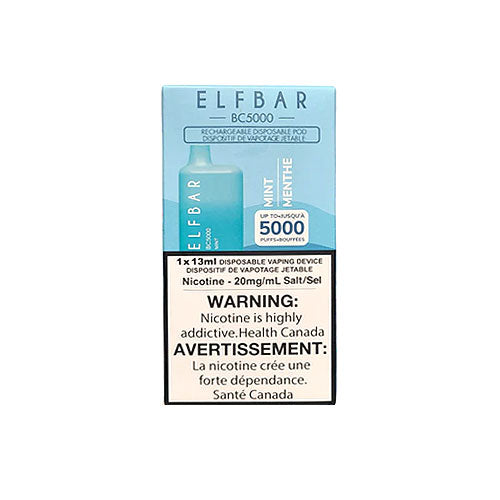 ELF BAR BC5000 Mint Disposable - Online Vape Shop Canada - Quebec and BC Shipping Available